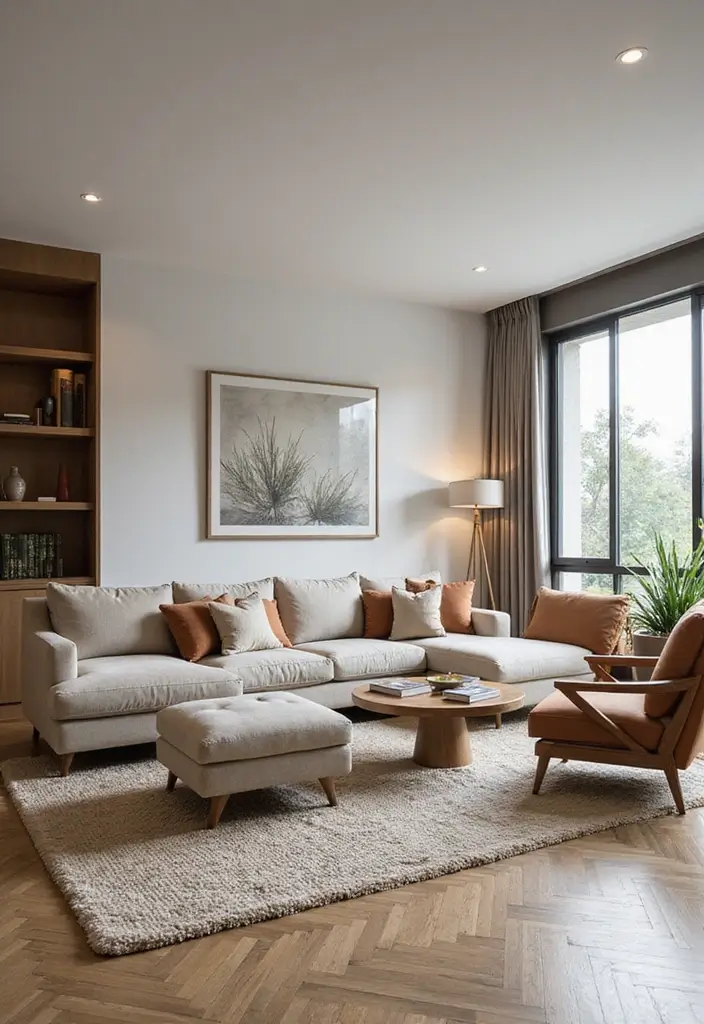 28 Living Room Large Space Ideas That Feel Open and Inviting - 21. Design with a Flowing Layout