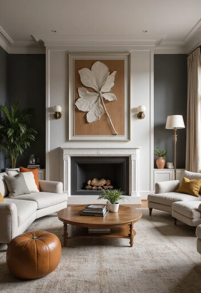 28 Living Room Large Space Ideas That Feel Open and Inviting - 5. Create a Cozy Focal Point