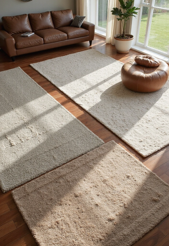 28 Living Room Large Space Ideas That Feel Open and Inviting - 8. Define Zones with Area Rugs