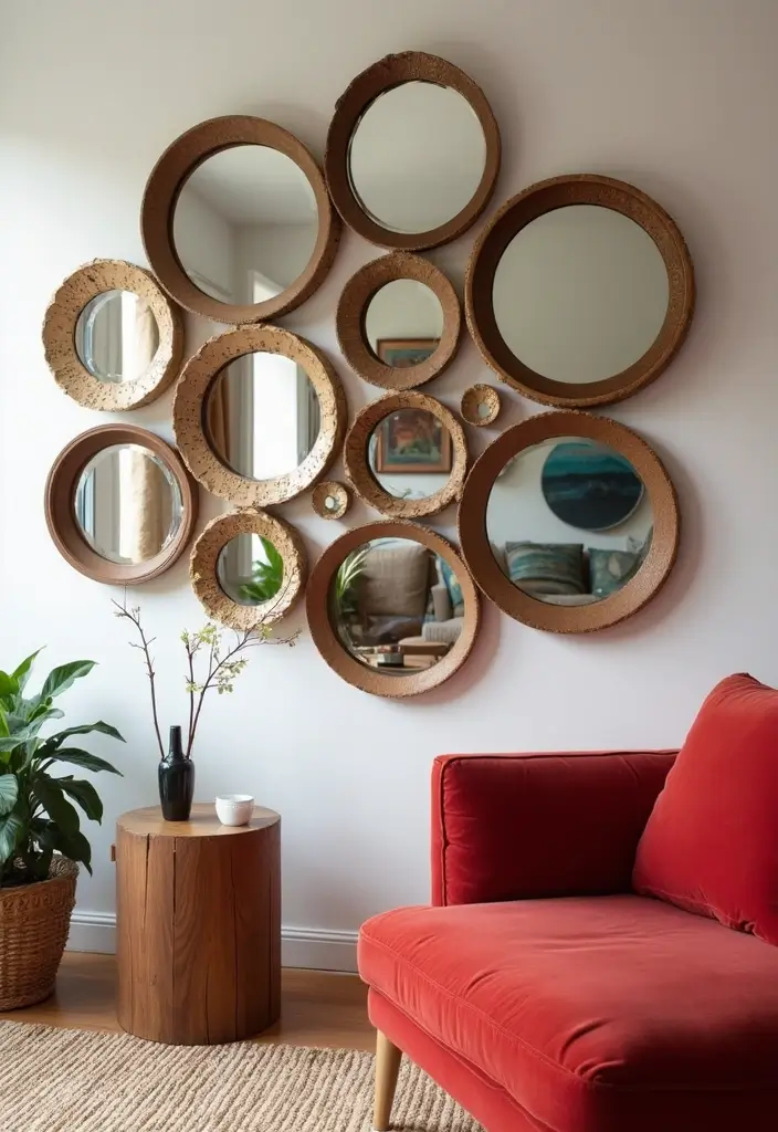 28 Living Room Mirror Ideas That Add Depth and Light - 18. Layered Mirrors