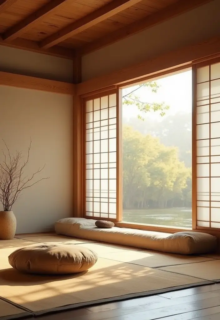 28 Living Room Partition Design Woods That Feel Natural and Elegant - 2. Japanese Shoji Screens