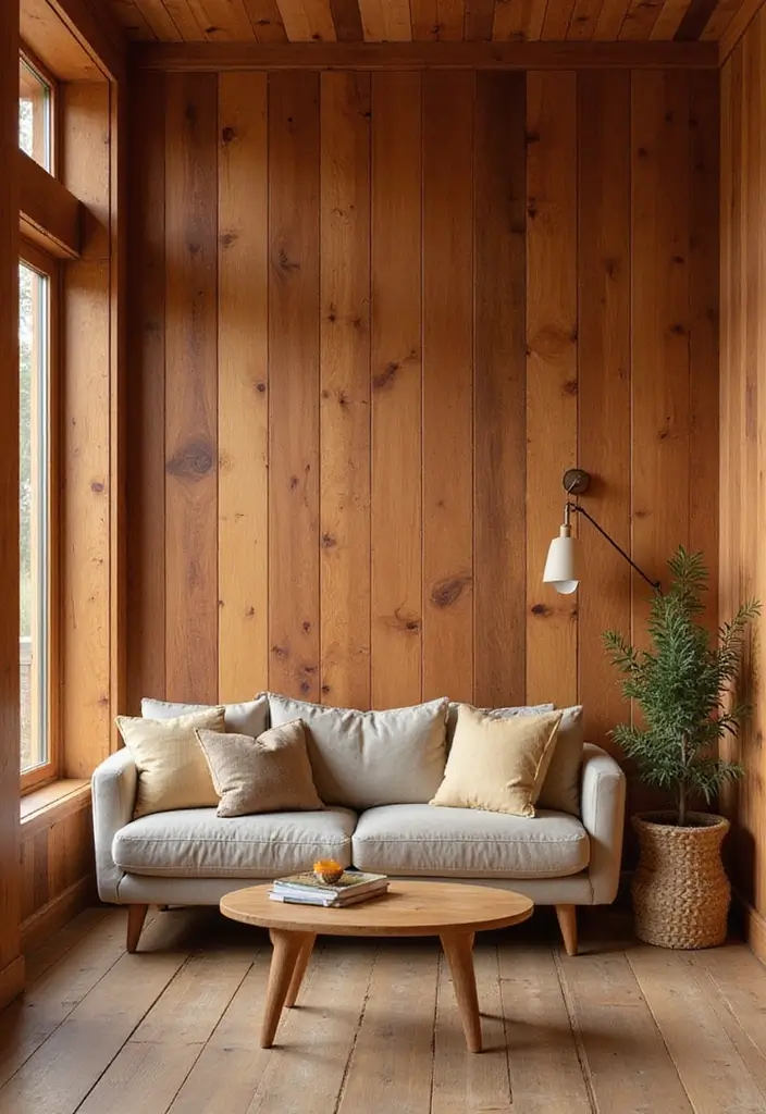 28 Living Room Partition Design Woods That Feel Natural and Elegant - 25. Cedar Wood Partitions