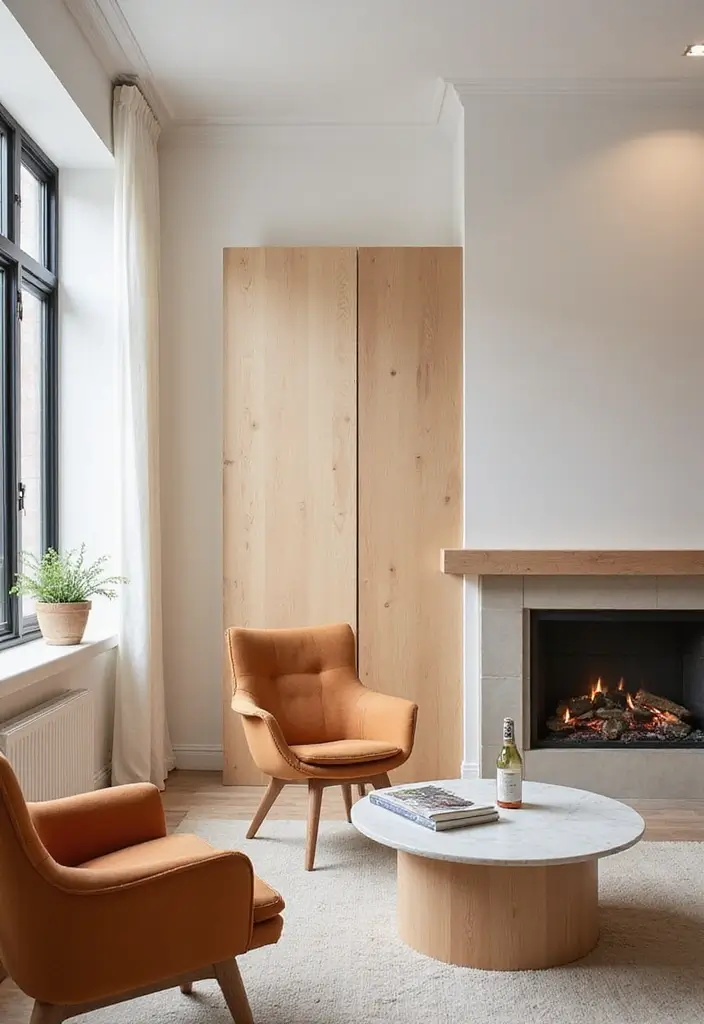 28 Living Room Partition Design Woods That Feel Natural and Elegant - 26. Plywood Room Dividers