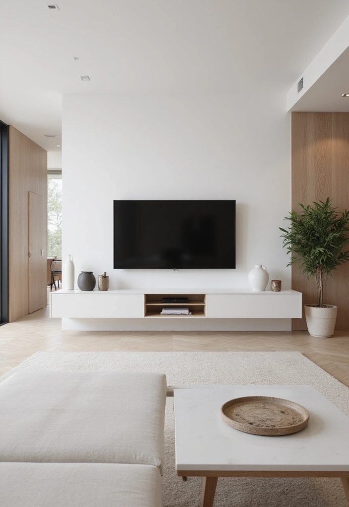 28 Living Room TV Wall Design Ideas That Look Stylish and Clean - 19. Use Open Spaces Wisely