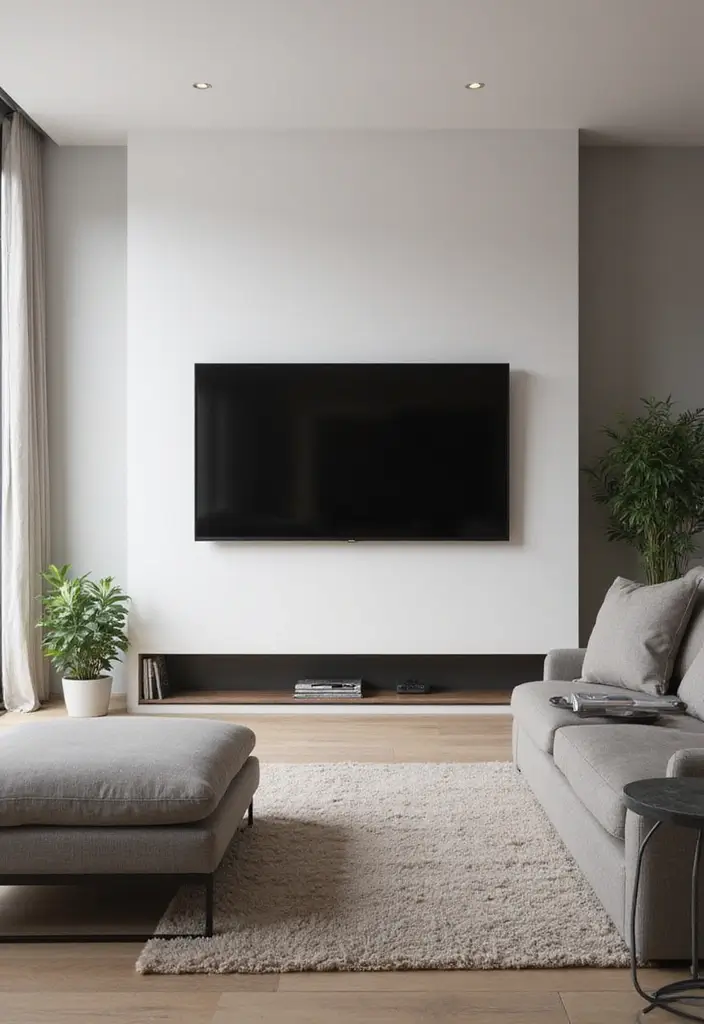 28 Living Room TV Wall Design Ideas That Look Stylish and Clean - 7. Integrated Technology Solutions