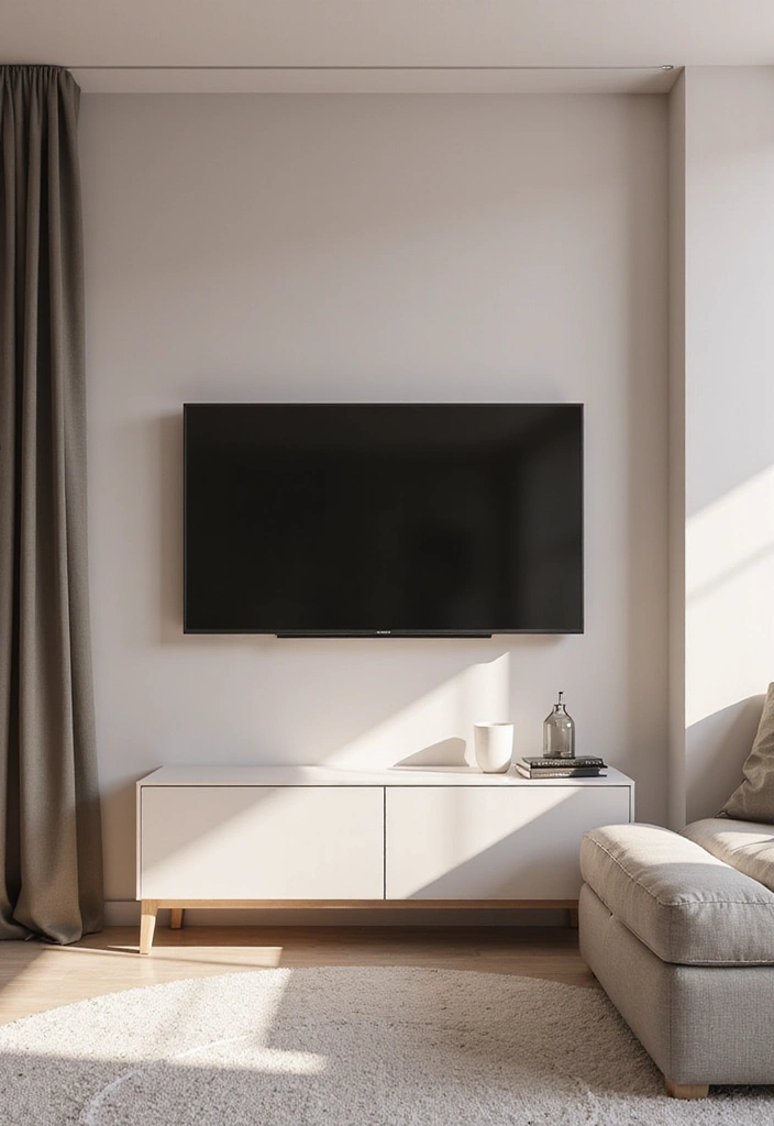 28 Living Room TV Wall Design Ideas That Look Stylish and Clean - 9. Monochromatic Color Schemes