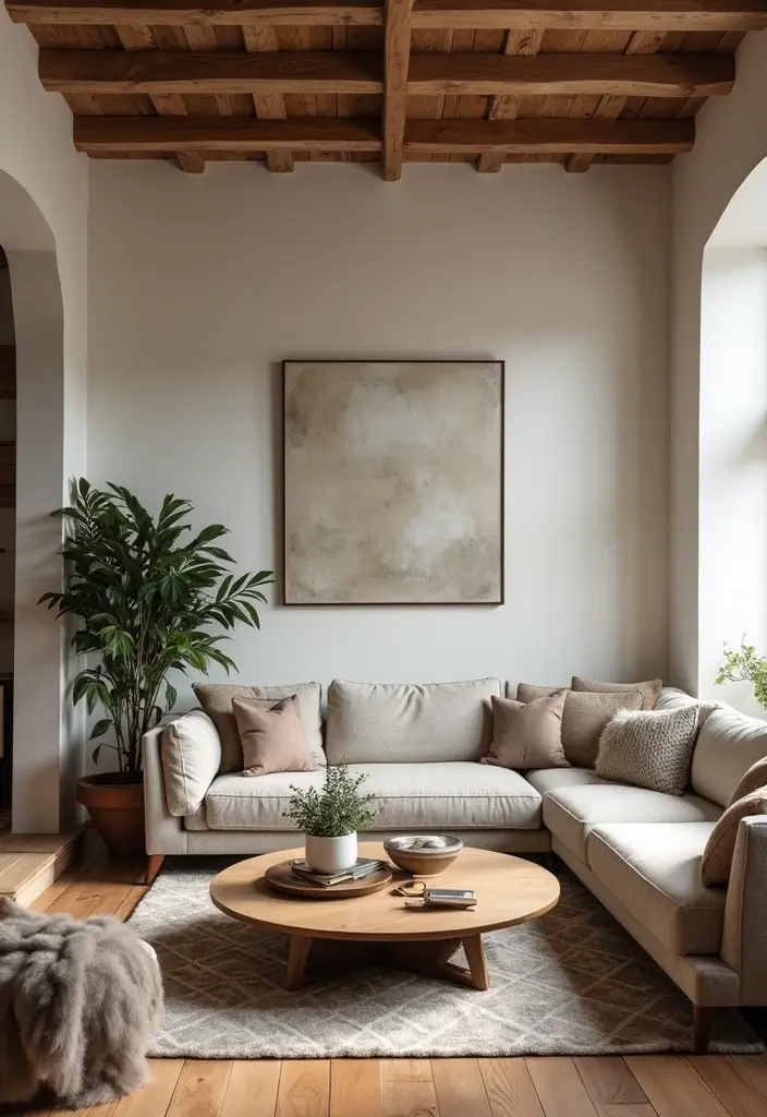 28 Living Room With Sofa Ideas That Feel Cozy and Balanced - 22. Architectural Details