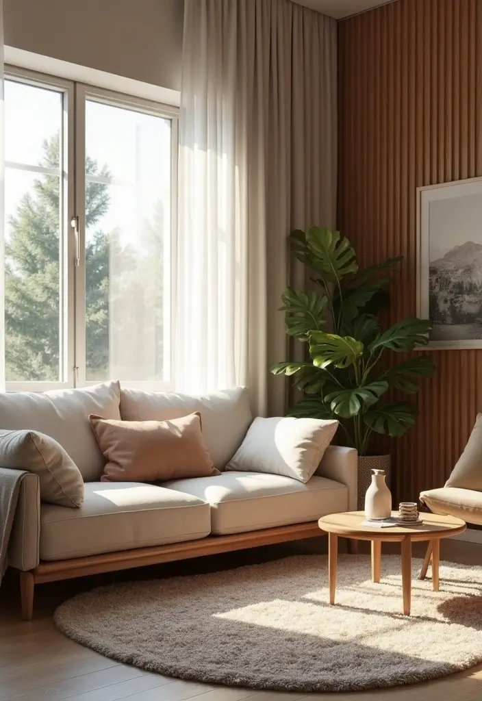 28 Living Room With Sofa Ideas That Feel Cozy and Balanced - 27. Sound-Absorbing Elements