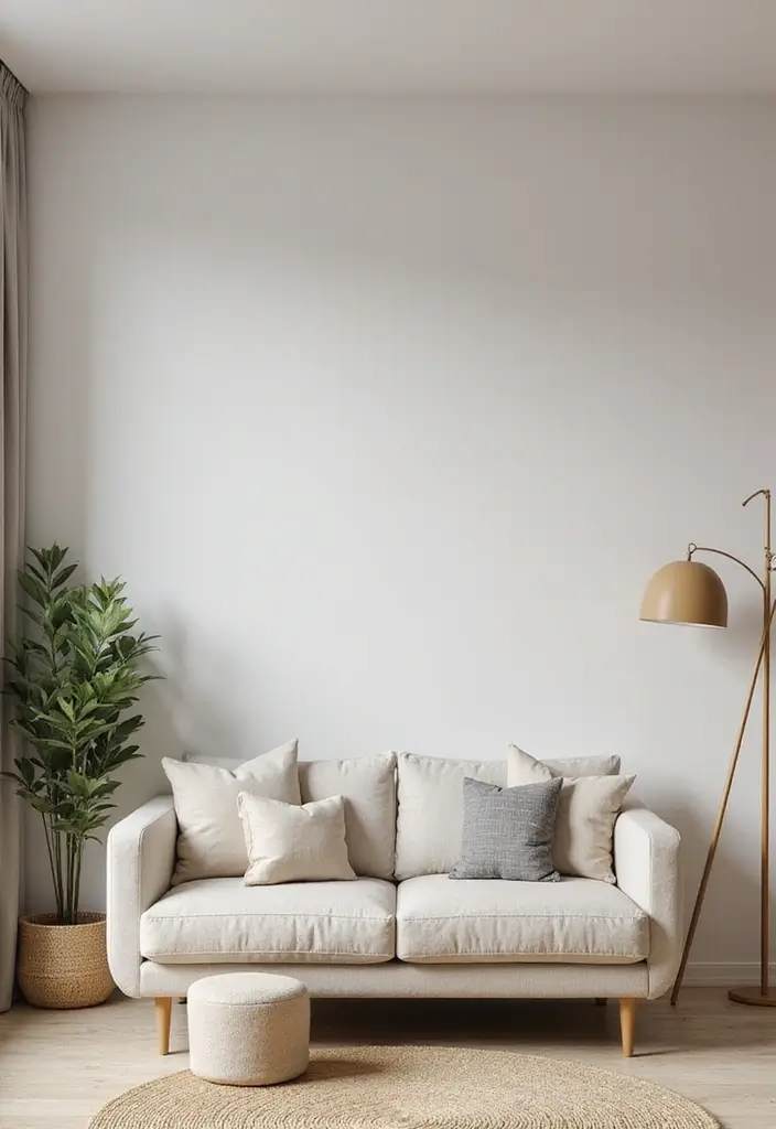 28 Living Room With Sofa Ideas That Feel Cozy and Balanced - 3. Minimalist Sofa Arrangements