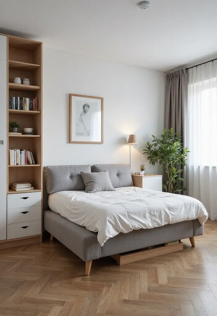 28 Living Room With Sofa Ideas That Feel Cozy and Balanced - 4. Multifunctional Furniture