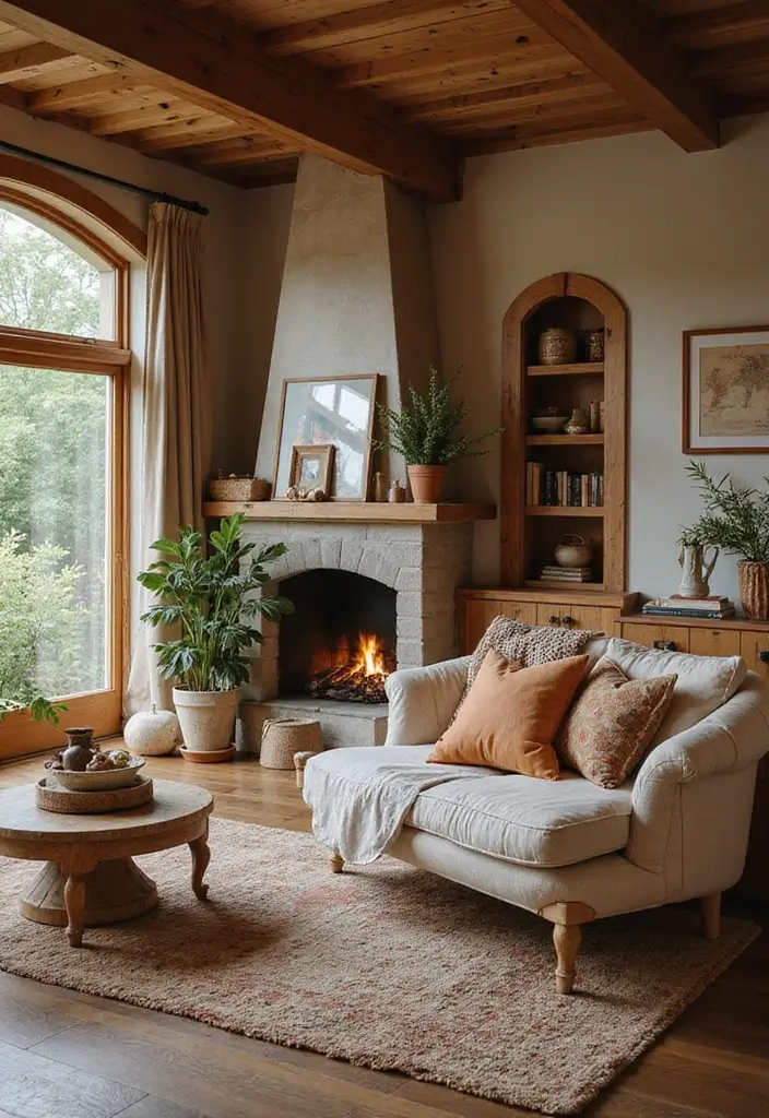 28 Living Room With Sofa Ideas That Feel Cozy and Balanced - 8. Earthy Elements