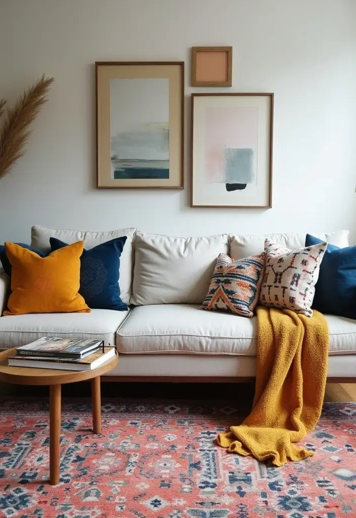 28 Modern Chic Living Room Ideas That Feel Sleek and Feminine - 12. Geometric Patterns