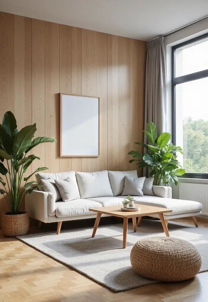 28 Wall Paneling Living Room Ideas That Add Character and Warmth - 10. Scandinavian Inspired Paneling