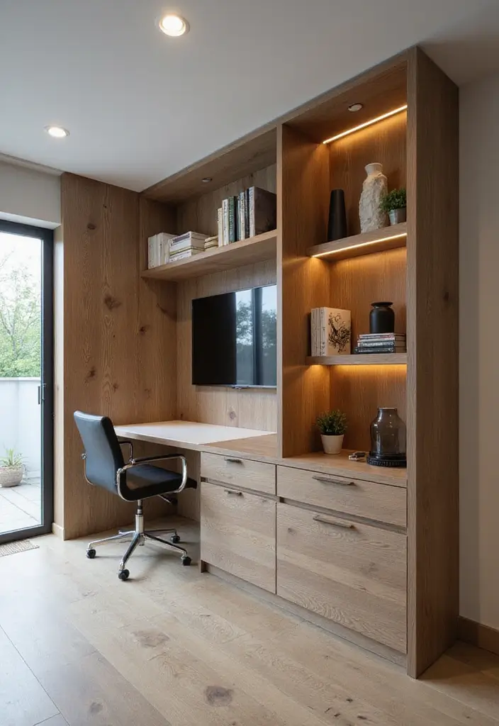 28 Wall Paneling Living Room Ideas That Add Character and Warmth - 27. Multi-Functional Paneling