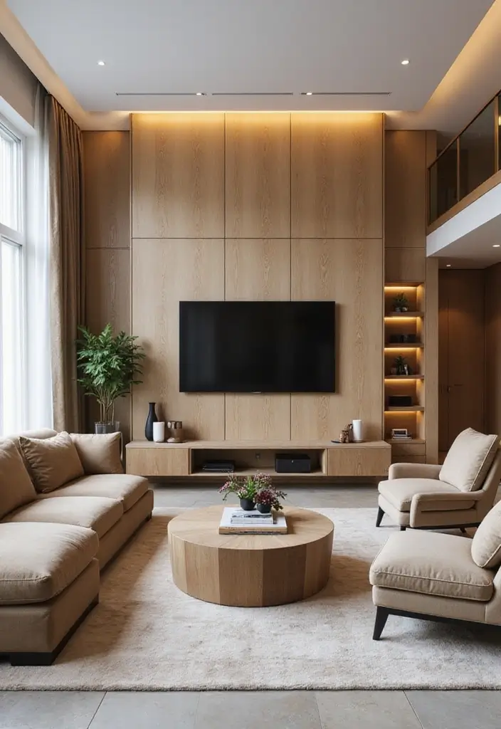 28 Wall Paneling Living Room Ideas That Add Character and Warmth - 8. Premium MDF Paneling