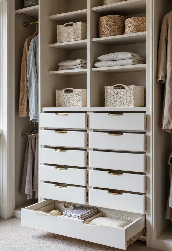 28 Wardrobe Design Living Room Ideas That Add Storage and Style - 21. Wardrobe Accessories to Enhance Functionality