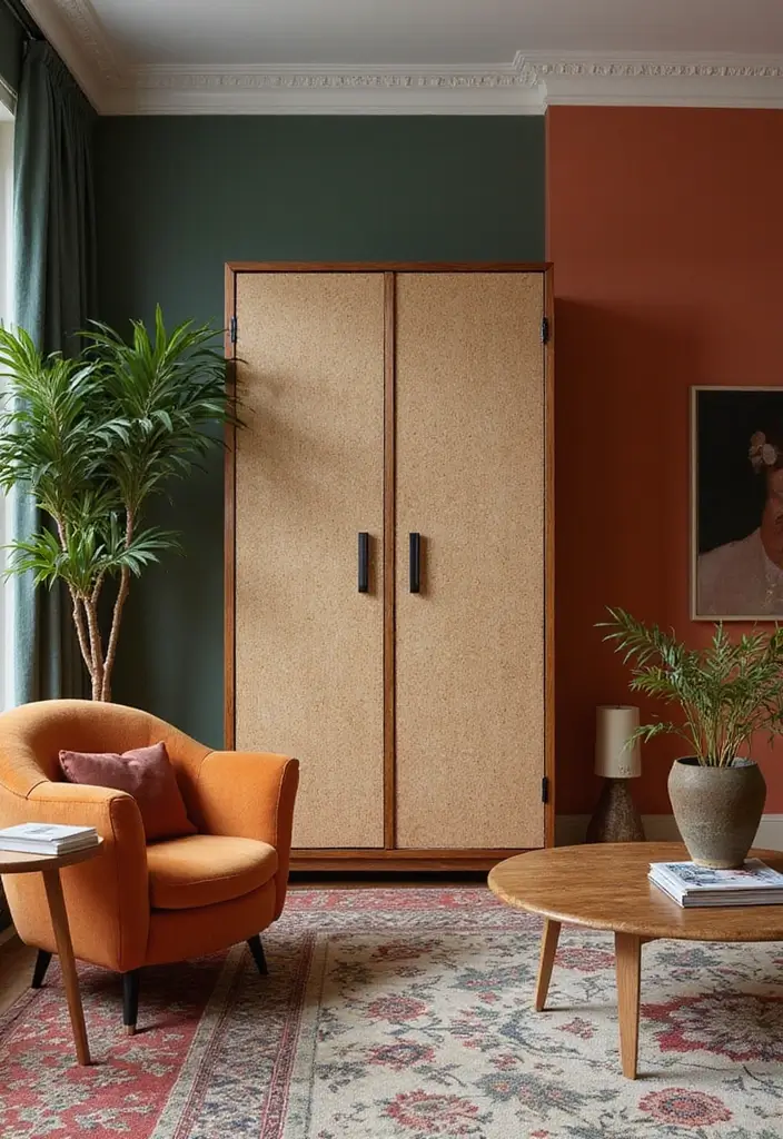 28 Wardrobe Design Living Room Ideas That Add Storage and Style - 25. Statement Wardrobes as Room Feature