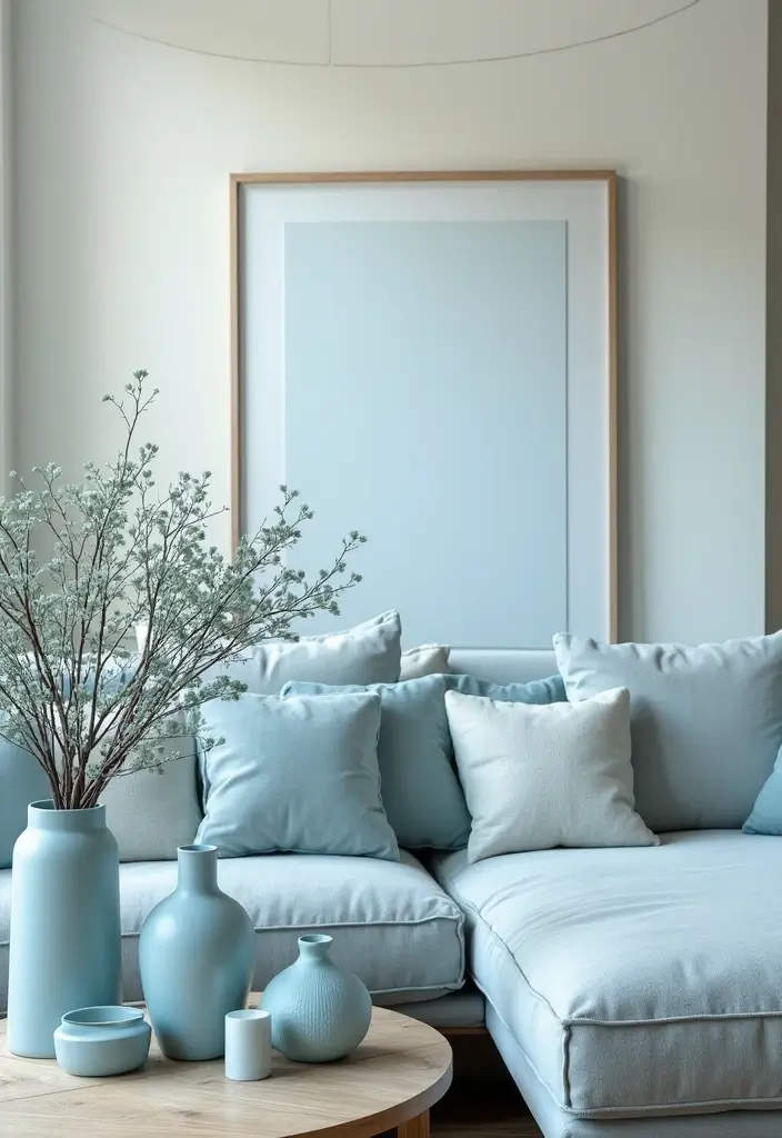 29 Baby Blue Living Room Ideas That Feel Airy and Soft - 4. Light Blue Decor