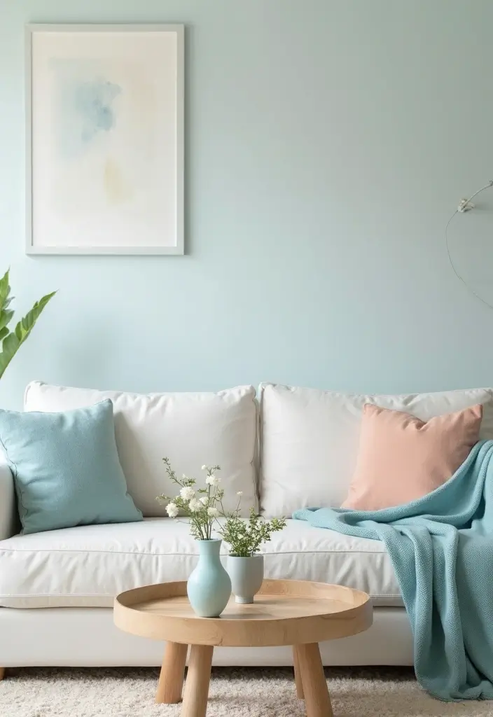 29 Beach Decor Living Room Ideas That Bring Coastal Calm - 1. Light and Breezy Coastal Color Palette