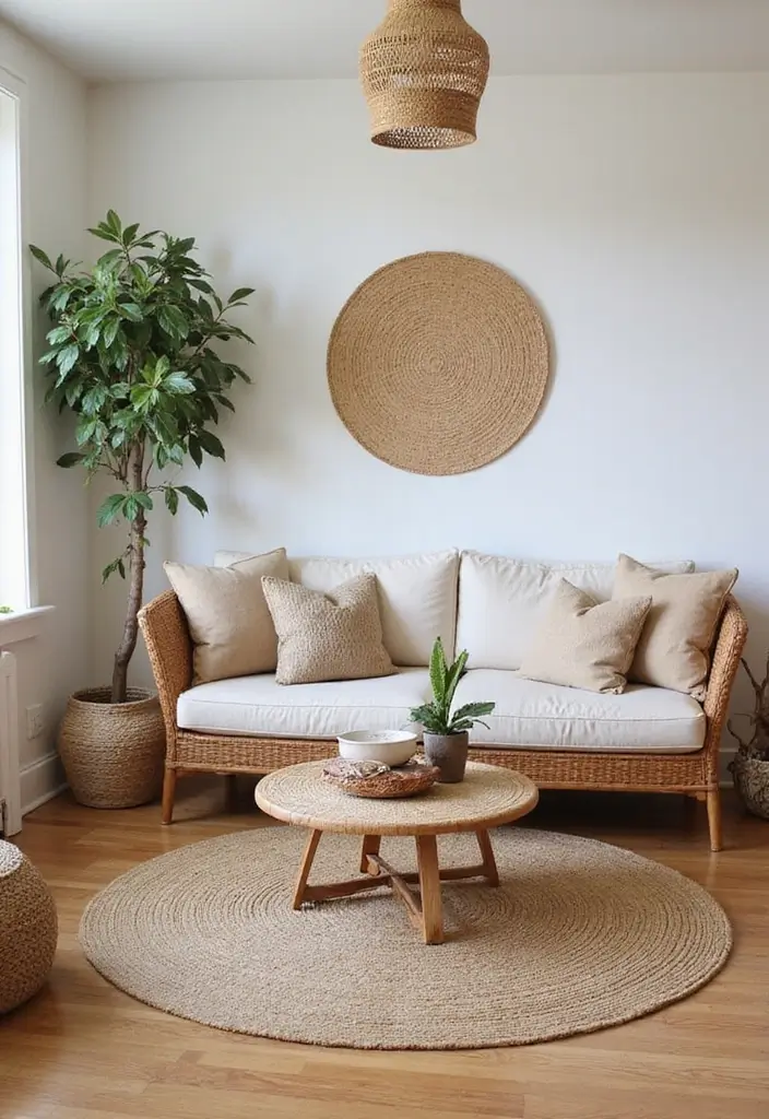 29 Beach Decor Living Room Ideas That Bring Coastal Calm - 2. Natural Textures for a Cozy Feel