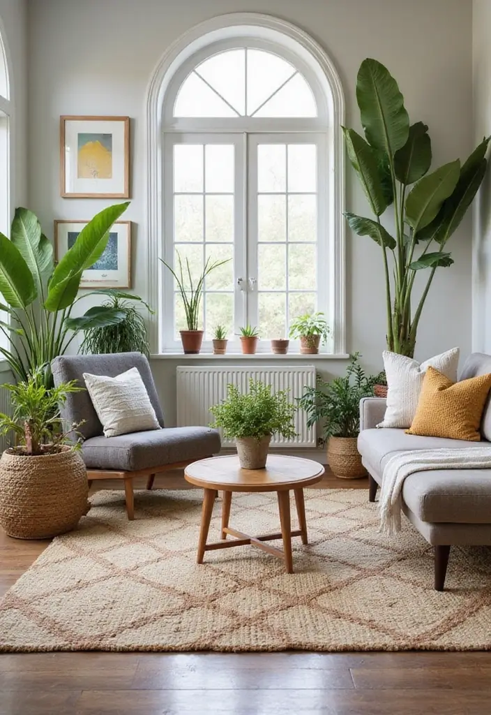 29 Checkered Rug Living Room Ideas That Add Fun Contrast - 10. Outdoor-Inspired Living Rooms