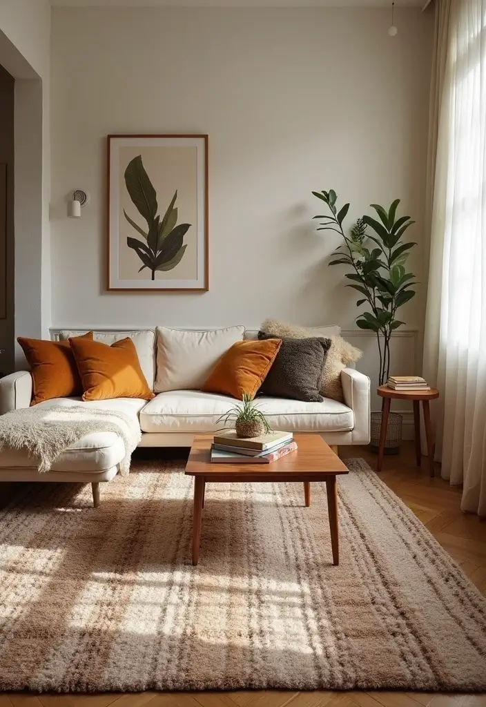 29 Checkered Rug Living Room Ideas That Add Fun Contrast - 28. Textured Layering