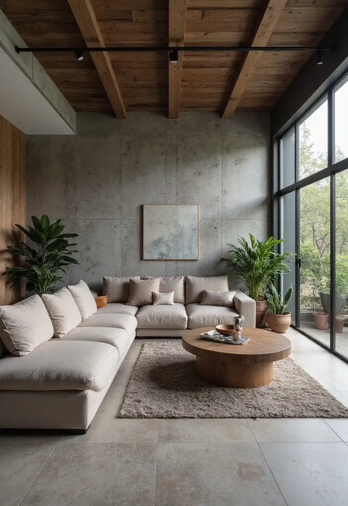 29 Interior Wall Tiles Living Room Ideas That Add Texture and Shine - 10. Industrial-Style Tiles