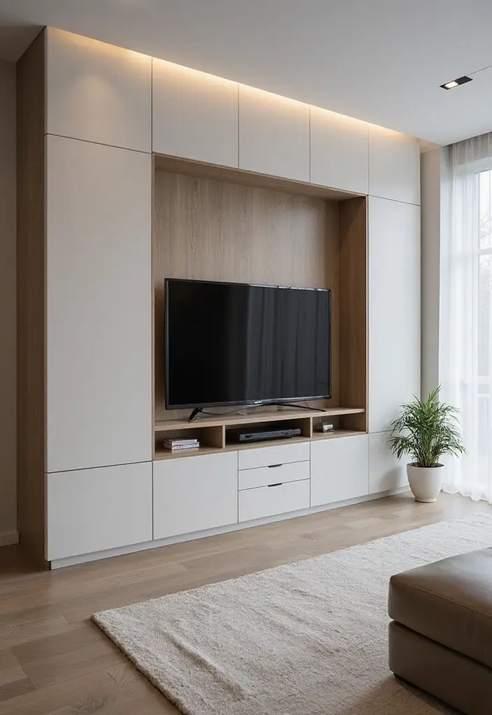 29 Living Room Ideas TV Wall Designs That Feel Smart and Sleek - 17. Hidden TVs