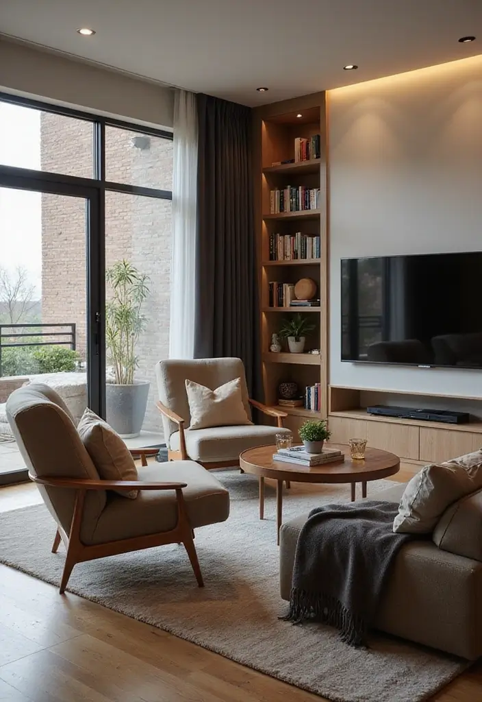 29 Living Room Ideas TV Wall Designs That Feel Smart and Sleek - 25. Tech-Free Corners