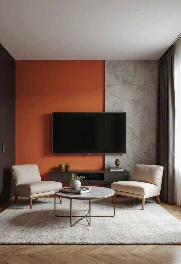 29 Living Room Ideas TV Wall Designs That Feel Smart and Sleek - 5. Accent Walls Behind the TV