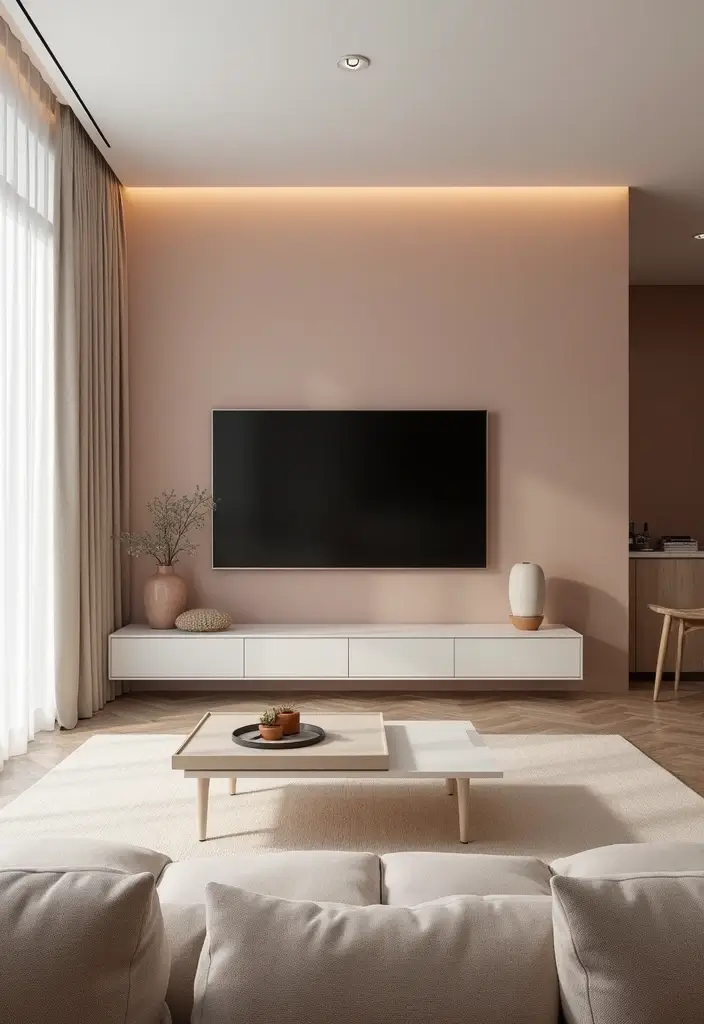 29 Living Room Ideas TV Wall Designs That Feel Smart and Sleek - 6. Color Coordination