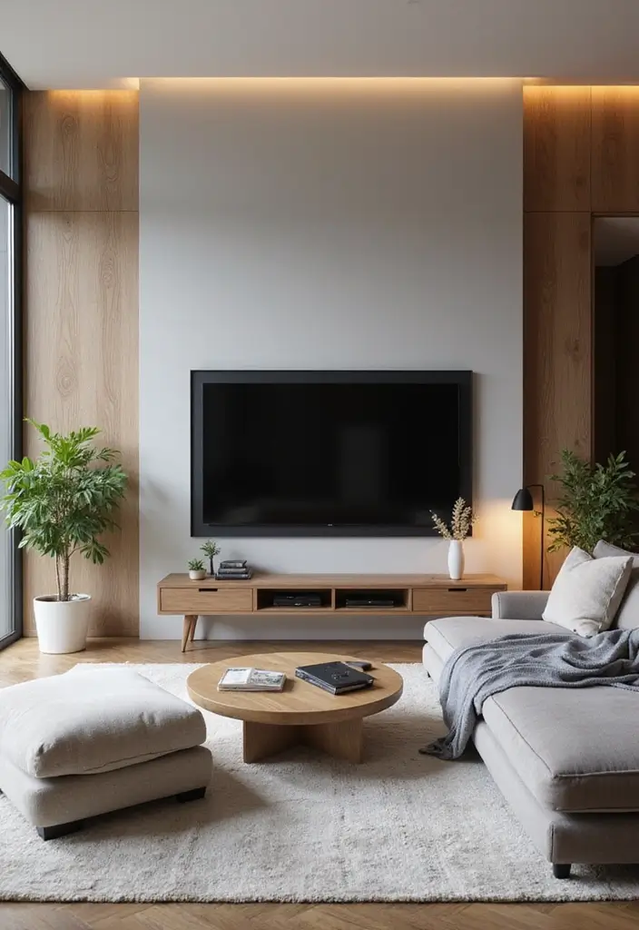 29 Living Room Ideas TV Wall Designs That Feel Smart and Sleek - 7. Smart TV Integration