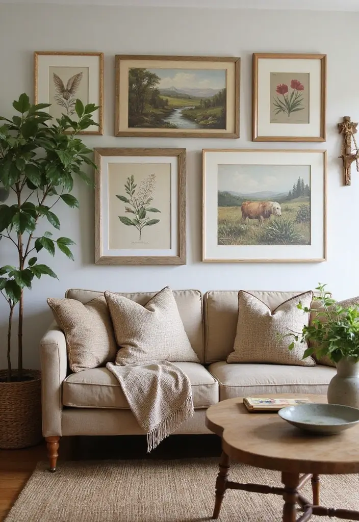 29 Living Room Interieur Landelijk Ideas That Feel Rustic and Cozy - 11. Country-Inspired Art