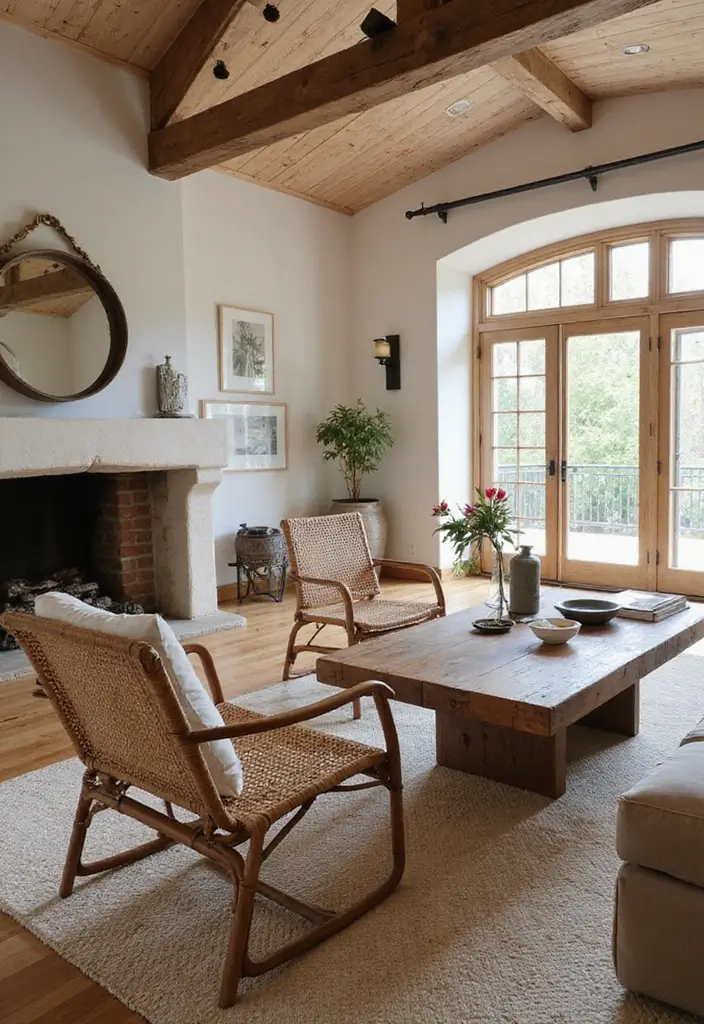 29 Living Room Interieur Landelijk Ideas That Feel Rustic and Cozy - 14. Natural Material Furniture