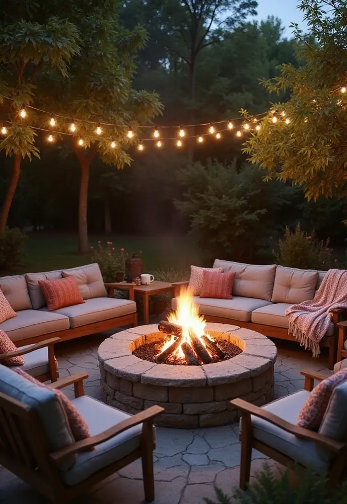 29 Living Room Interieur Landelijk Ideas That Feel Rustic and Cozy - 17. Cozy Fire Pit
