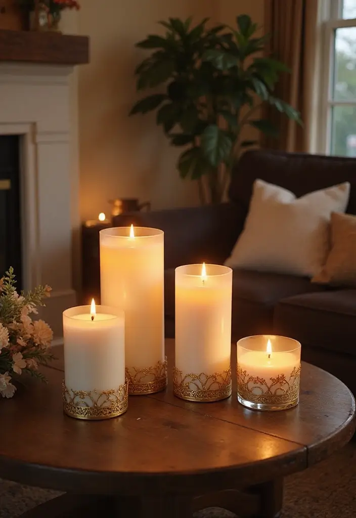 29 Living Room Interieur Landelijk Ideas That Feel Rustic and Cozy - 25. Scented Candles