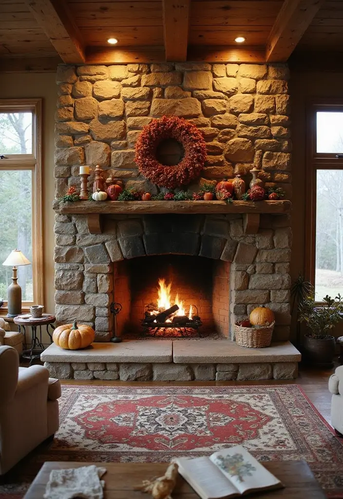 29 Living Room Interieur Landelijk Ideas That Feel Rustic and Cozy - 4. A Statement Fireplace