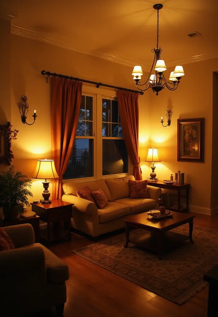 29 Living Room Interieur Landelijk Ideas That Feel Rustic and Cozy - 7. Layered Lighting