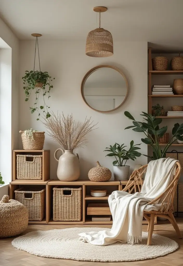 29 Living Room Interieur Landelijk Ideas That Feel Rustic and Cozy - 9. Functional and Stylish Storage