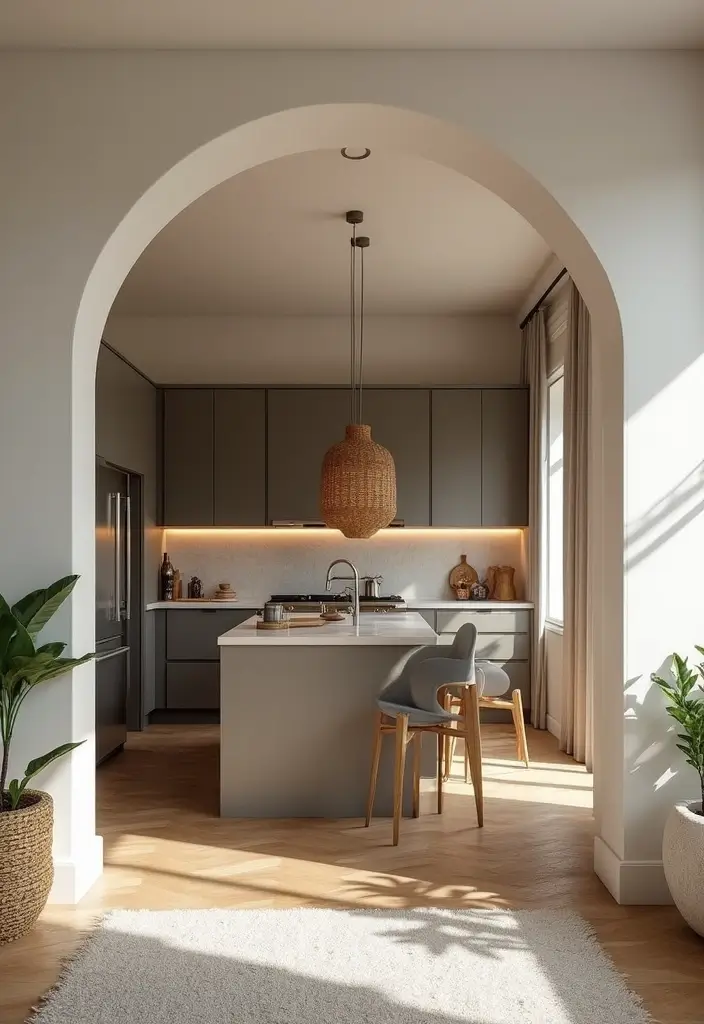 29 Living Room Kitchen Partition Ideas That Create Flow and Function - 10. Archways