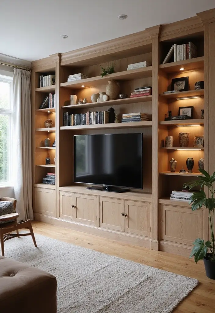 29 Living Room Kitchen Partition Ideas That Create Flow and Function - 12. Built-In Bookshelves