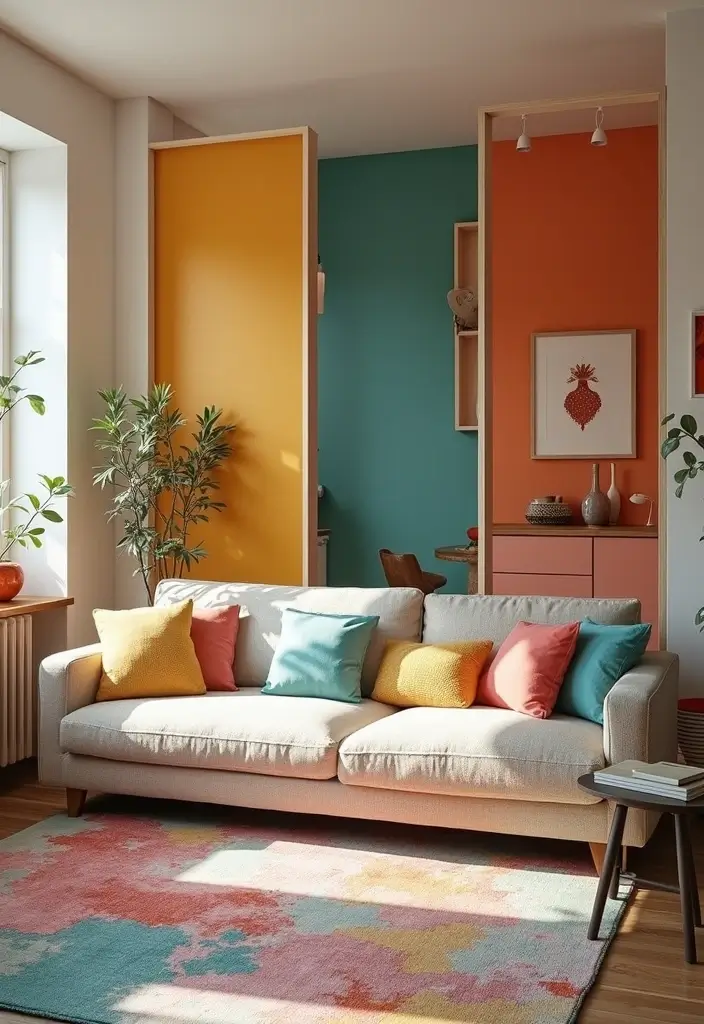 29 Living Room Kitchen Partition Ideas That Create Flow and Function - 17. Faux Wall Partitions