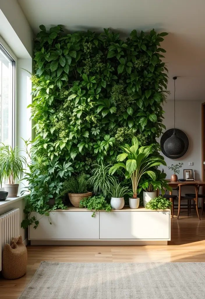 29 Living Room Kitchen Partition Ideas That Create Flow and Function - 18. Green Walls