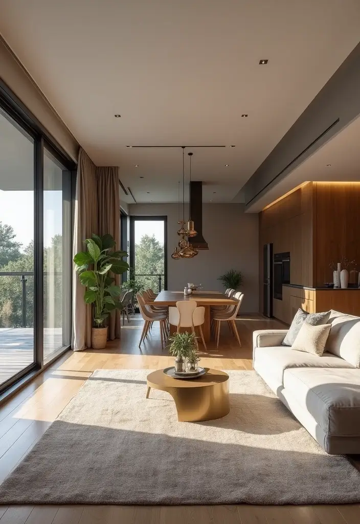 29 Living Room Kitchen Partition Ideas That Create Flow and Function - 3. Bi-Fold Doors