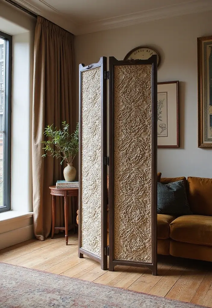 29 Living Room Kitchen Partition Ideas That Create Flow and Function - 4. Statement Room Dividers