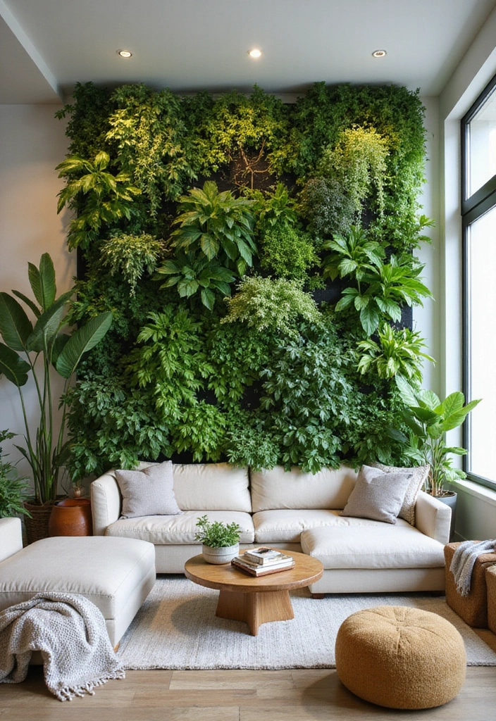 29 Living Room Wall Art Ideas That Elevate Your Decor - 14. Install a Living Wall