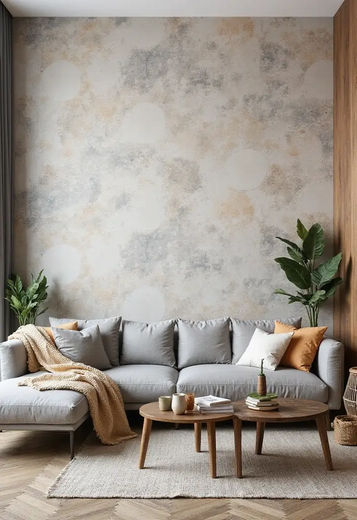 29 Living Room Wallpapering Ideas Modern and Minimal - 21. Evolving Pattern Designs