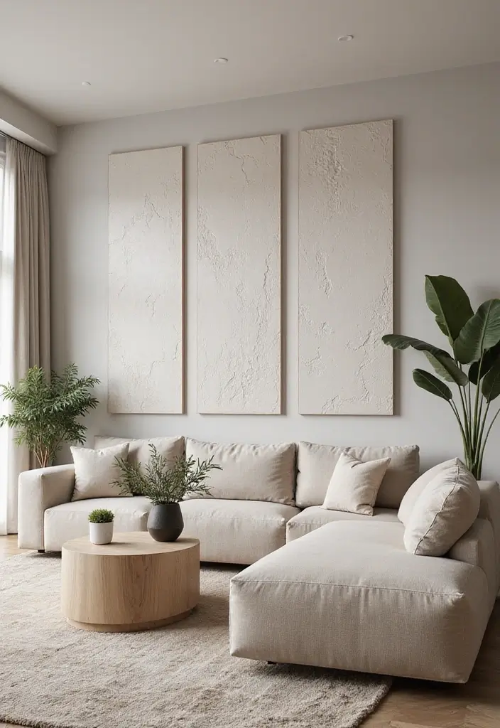 29 Living Room Wallpapering Ideas Modern and Minimal - 5. Textured Wall Panels