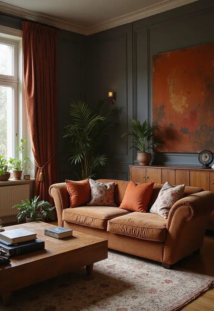 29 Living Room With Brown Sofa Ideas That Feel Cozy and Timeless - 27. Luxurious Textiles for a Plush Feel