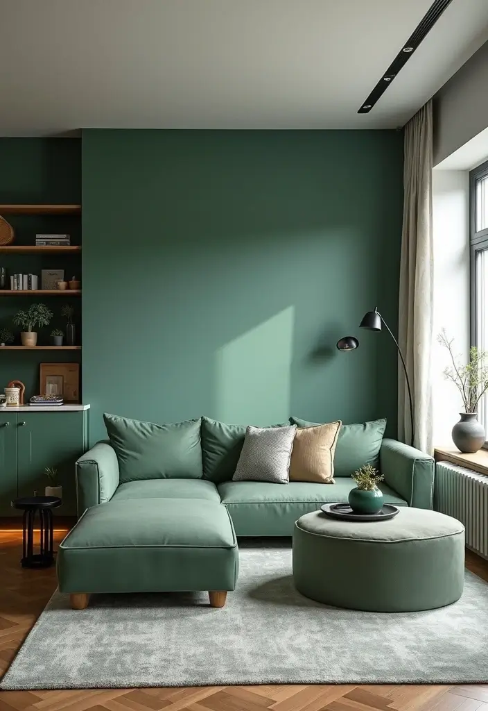 29 Sage Green and Black Living Room Ideas That Look Modern and Moody - 13. Multifunctional Spaces